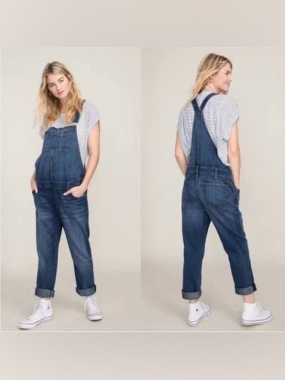 Hatch current/elliot maternity blue jean overalls 1 small